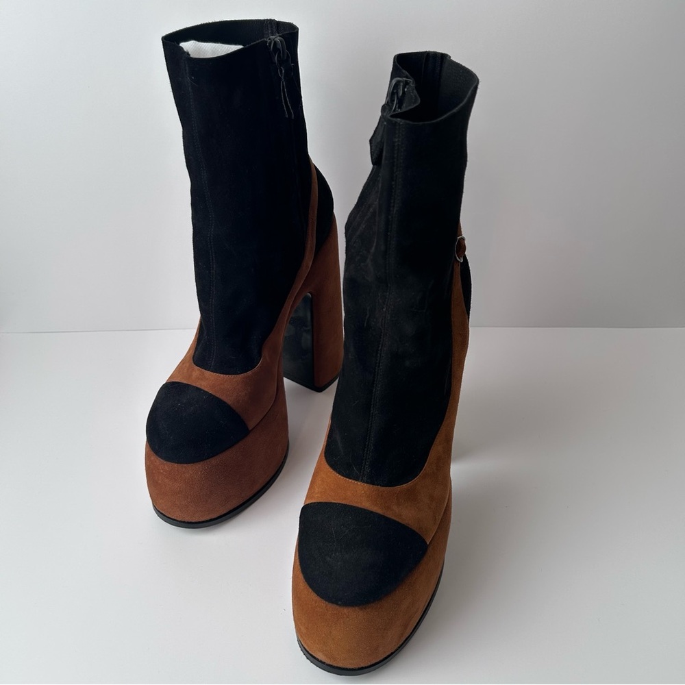 Casadei Black and Brown Platform Heels - Picture 3 of 3